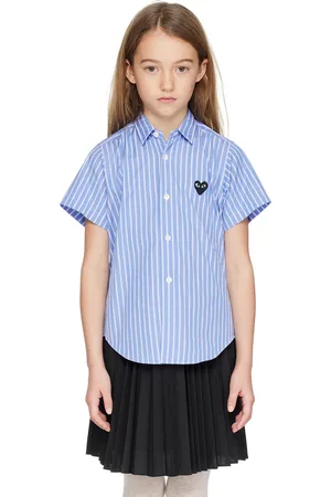 Comme des Garçons Kids Blue Striped Shirt