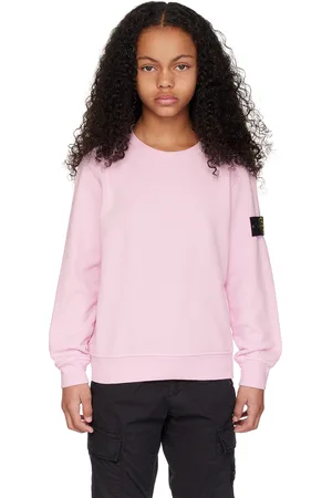 Stone Island Kids Pink Garment-Dyed Sweatshirt