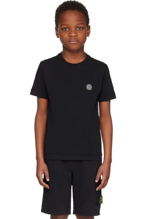 Stone Island Kids Black Patch T-Shirt