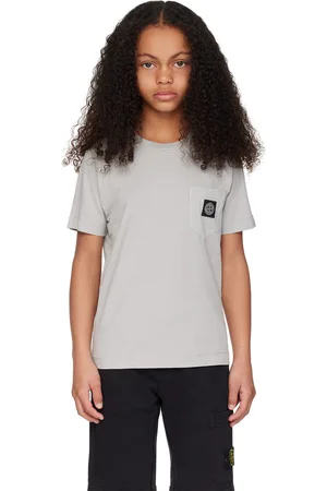 Stone Island Kids Gray Patch T-Shirt