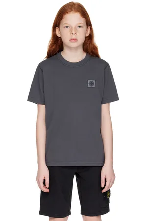 Stone Island Kids Gray Patch T-Shirt