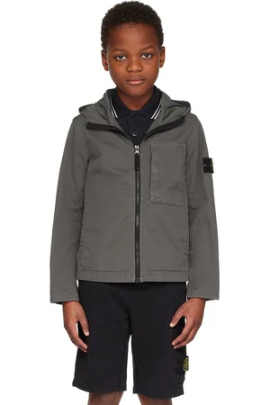 Stone Island Kids Gray Patch Jacket