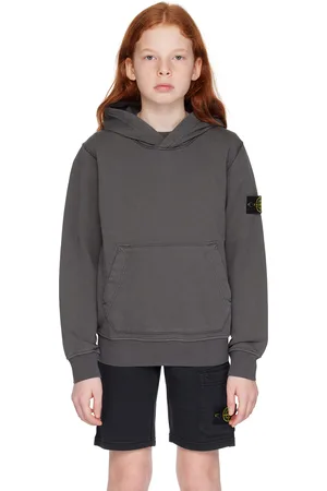 Stone Island Kids Gray Patch Hoodie