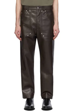Nanushka Brown Quido Regenerated Leather Trousers