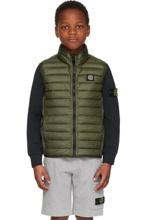 Stone Island Kids Green Quilted Down Vest