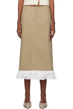 SANDY LIANG Taupe Tristen Midi Skirt