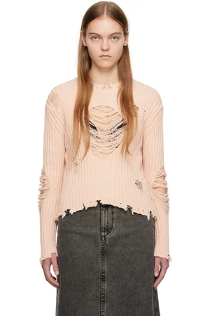 OPEN YY Pink Damaged Heart Sweater