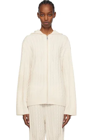 Totême Off-White Zip-Up Hoodie