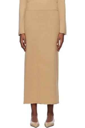 Totême Tan Chain-Edge Maxi Skirt