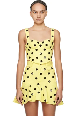 AREA Yellow Polka Dot Top