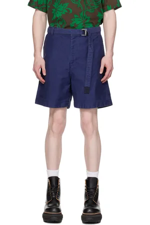 SACAI Blue Belted Shorts