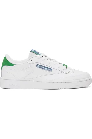 Reebok White & Green Club C 85 Sneakers