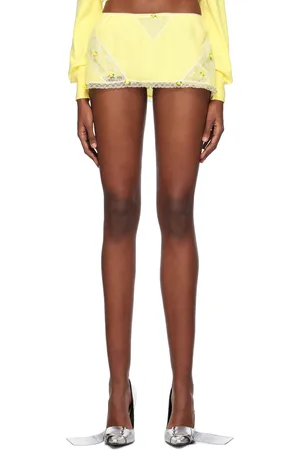 pushBUTTON Yellow High Waisted Skort