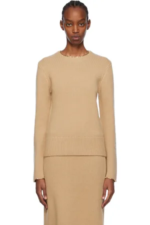 Totême Tan Chain-Edge Wool Sweater
