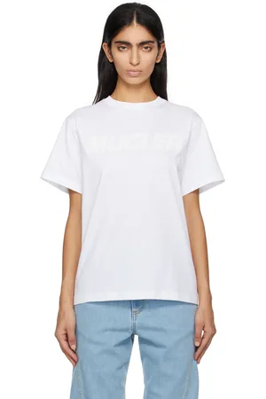 MUGLER White Bonded T-Shirt