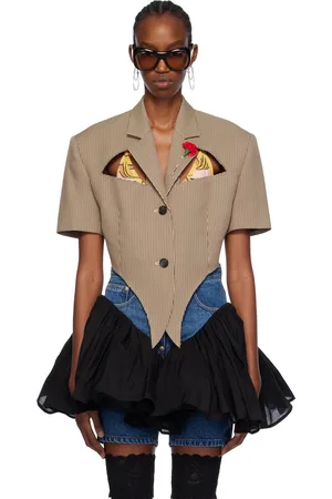pushBUTTON Brown Short Sleeve Blazer