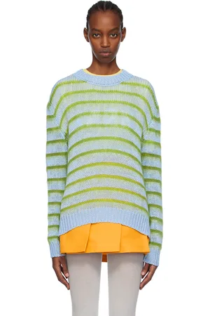 Marni Blue & Green Striped Sweater