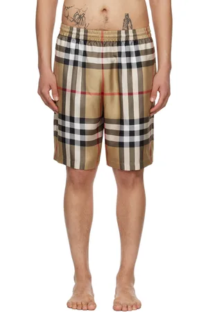 Burberry Beige Check Shorts