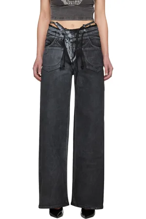 OTTOLINGER Black Double Fold Jeans