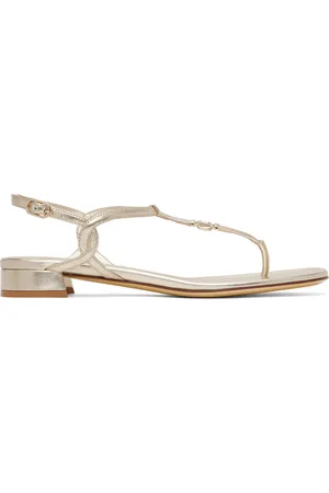 VALENTINO GARAVANI Gold VLogo Signature Sandals