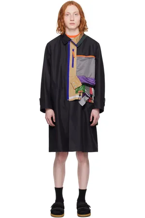 Kolor Navy Paneled Coat
