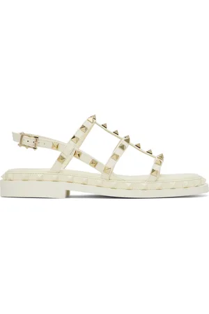 VALENTINO GARAVANI White Rockstud M-Way Sandals