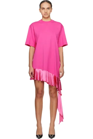 Msgm Pink T-Shirt Minidress