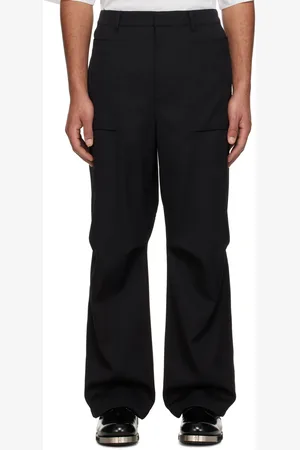JUUN.J Black Zip Panel Trousers