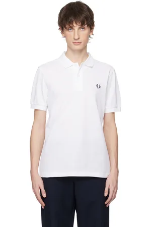 Fred Perry White Embroidered Polo