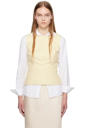 Proenza Schouler Off-White White Label Logan Faux-Leather Tank Top