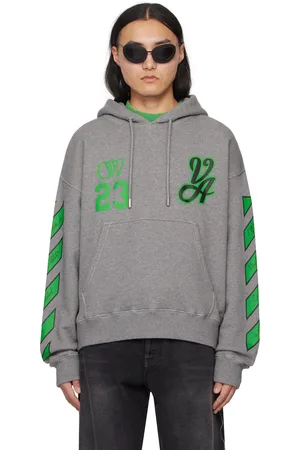 OFF-WHITE Gray Varsity Hoodie