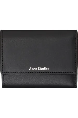 Acne Studios Black Trifold Leather Wallet