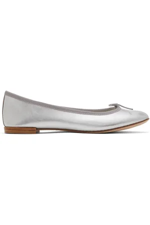 Repetto Silver Cendrillon Ballerina Flats