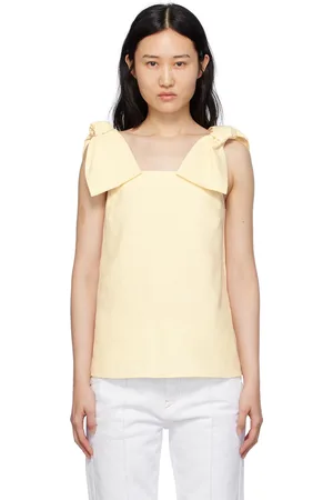 Chloé Off-White Bow Tank Top