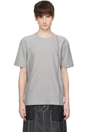 Thom Browne Gray Striped T-Shirt