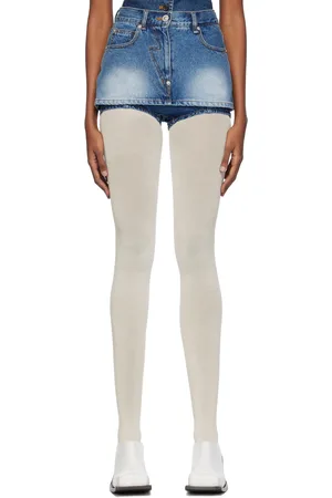 pushBUTTON Contrast Denim Skort