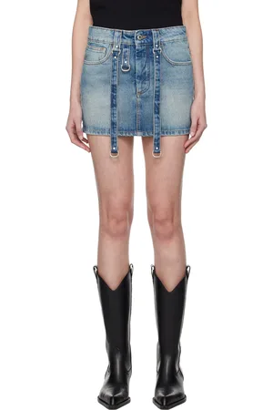 OFF-WHITE Faded Denim Miniskirt