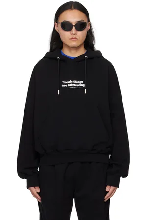 OFF-WHITE Black Ironic Quote Hoodie