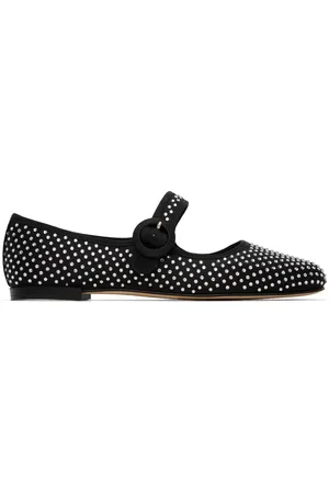 Repetto Black Georgia Square-Toe Mary Jane Ballerina Flats
