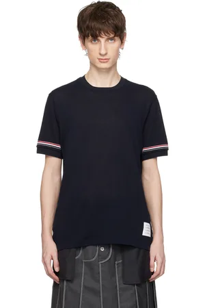 Thom Browne Navy Striped T-Shirt