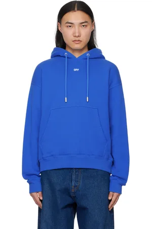 OFF-WHITE Blue Printed Hoodie