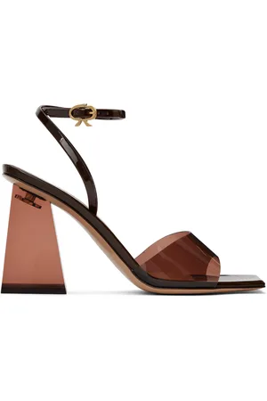 Gianvito Rossi Brown Cosmic 85 Heeled Sandals