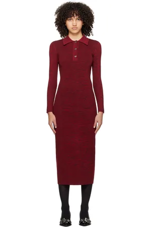Ganni Red Polo Midi Dress