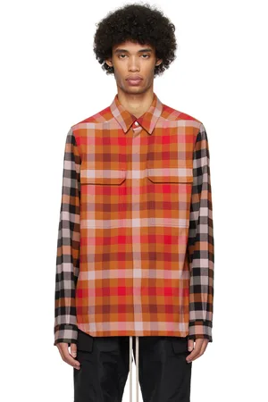 Rick Owens Orange Check Shirt