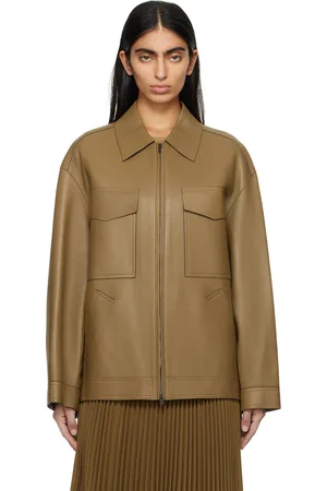 Joseph Khaki Lyndhurst Leather Jacket