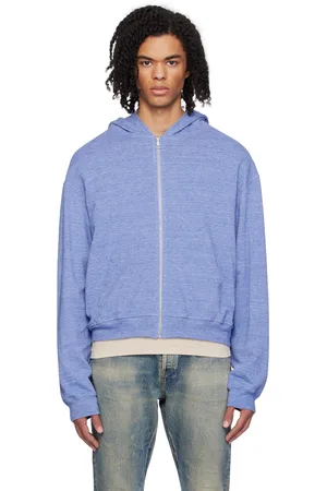 JOHN ELLIOTT Blue Vintage Melange Hoodie