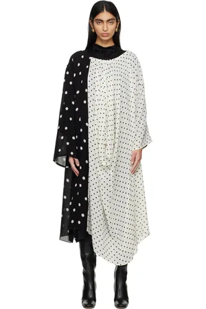 Marie Adam-Leenaerdt Black & White Garland Of 3 Midi Dress