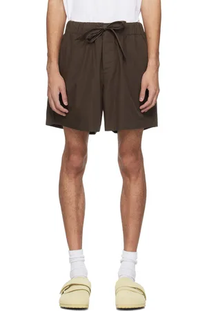 Tekla Brown Drawstring Pyjama Shorts