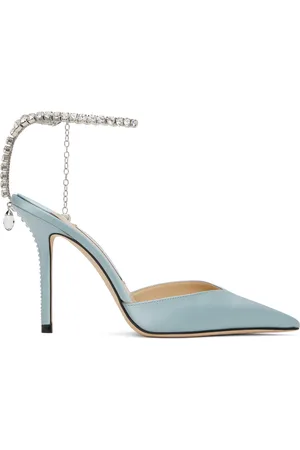 Jimmy Choo SSENSE Exclusive Blue Saeda 100 Heels