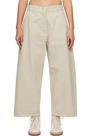 STUDIO NICHOLSON Beige Chalco Trousers